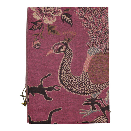 Metallic Pashmina Peacock  SCF4815-14 (12PC)