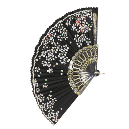 Butterfly Floral Gauzy Hand Held Folding Fan JF6323-14 (12PC)