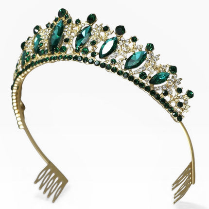 Crystal Tiara Crown HT0822 (2PC)