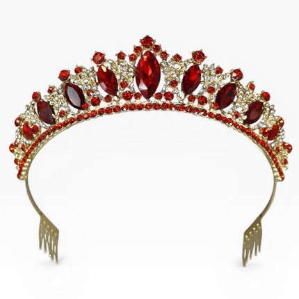 Crystal Tiara Crown HT0822 (2PC)