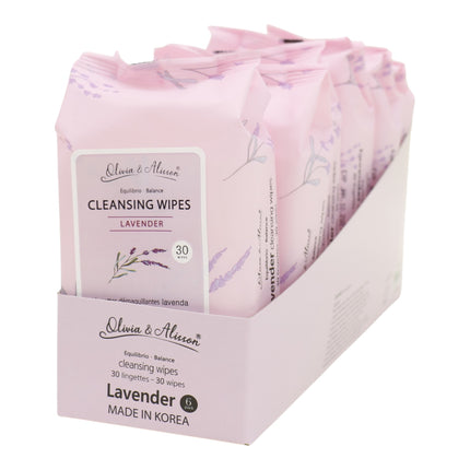 Lavender Cleansing Makeup Remover Wipes MT008 (12PK)