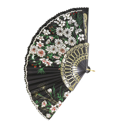 Butterfly Floral Gauzy Hand Held Folding Fan JF6323-14 (12PC)