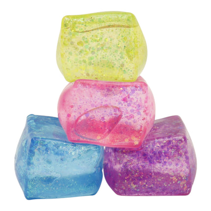 Colorful Glitter Cube Squishy Toy SS6510-52 (12PC)
