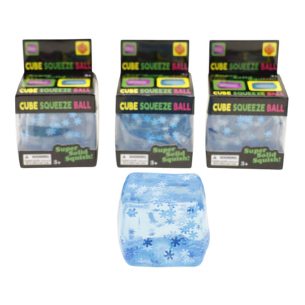 Blue Snow Flower Cube Maltose Putty Filled Squishy TY6422-20 (12PC)