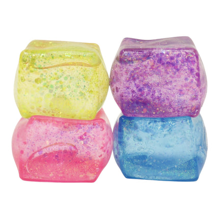 Colorful Glitter Cube Squishy Toy SS6510-52 (12PC)