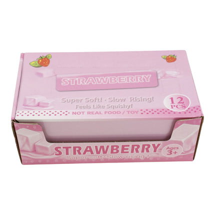 Pink Strawberry Butter Soft Slow Rising Foam Squishy JT6506-30 (12PC)