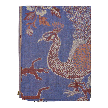 Metallic Pashmina Peacock  SCF4815-14 (12PC)