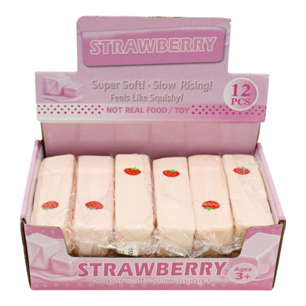 Pink Strawberry Butter Soft Slow Rising Foam Squishy JT6506-30 (12PC)