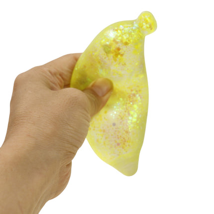 Glitter Maltose Sugar Banana Squishy Toy JT6603-18 (12PC)