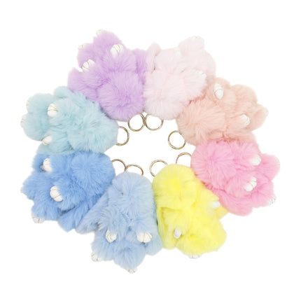 Cut Rabbit Pom Pom Keychain KC0225-5 (12PC)