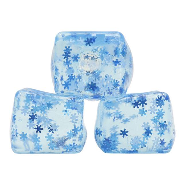 Blue Snow Flower Cube Maltose Putty Filled Squishy TY6422-20 (12PC)