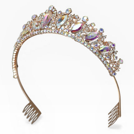 Crystal Tiara Crown HT0822 (2PC)