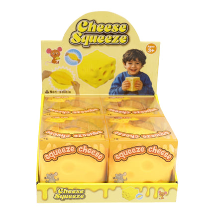 Viral Cube Cheese Squishy Toy TR6511-3 (4PC)