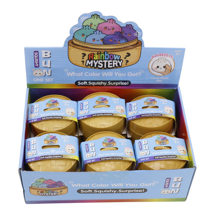 Rainbow Glitter Jiggly Bun Squishy Dumpling SS6505-4 (12PC)