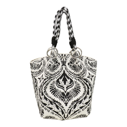 Bandana Pattern Knitted Tote Bag JB6122-7 (12PC)