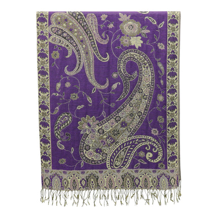 Metallic Pashmina Paisley Pattern SCF3719-30 (12PC)