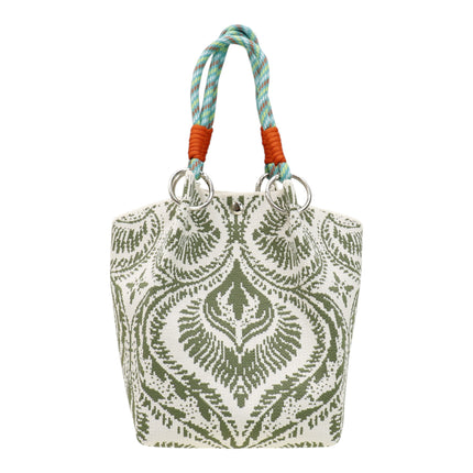 Bandana Pattern Knitted Tote Bag JB6122-7 (12PC)