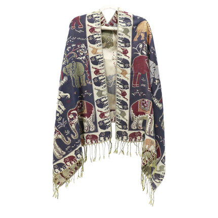 Metallic Pashmina Elephant Pattern SCF5923-1 (12pc)