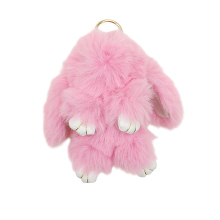 Cut Rabbit Pom Pom Keychain KC0225-5 (12PC)