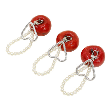 Cute Red Apple With Pearl Keychain and Bag Charm JK6413-2 (12)