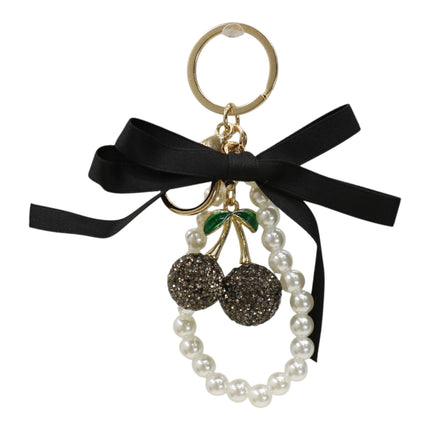 Cherry Rhinestone Ribbon With Pearl Keychain and Bag Charm JK6416-14 (12)