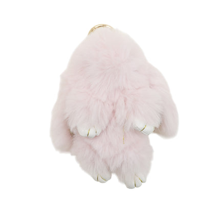 Cut Rabbit Pom Pom Keychain KC0225-5 (12PC)