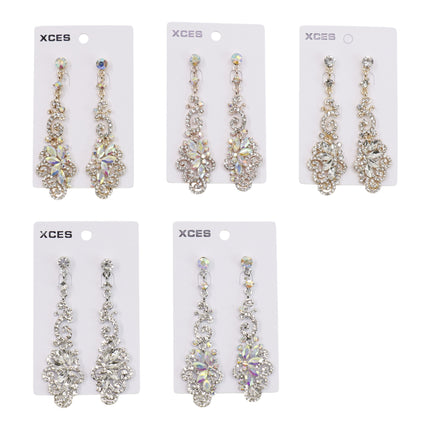 Oval Crystal Drop Bridal Earring JE7299 (3PAIR)