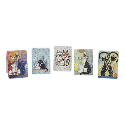 Cat Cartoon Rectangular Glitter Compact Makeup Mirror JM6423-30 (12PC)