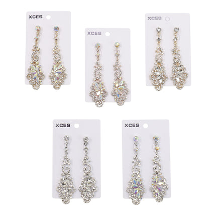 Oval Crystal Drop Bridal Earring JE7299 (3PAIR)