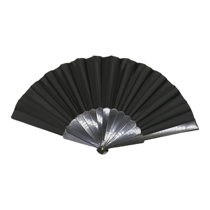 Black On Black Frame Hand Held Folding Fan JF6323-20 (12PC)
