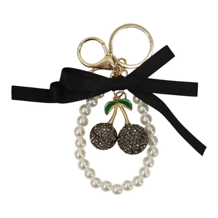 Cherry Rhinestone Ribbon With Pearl Keychain and Bag Charm JK6416-14 (12)