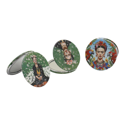 Frida Kahlo Glitter Circular Compact Makeup Mirror JM6423-29 (12PC)