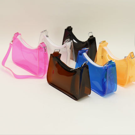 Women Transparent Tote Shoulder Bag JB6206-1 (12PC)