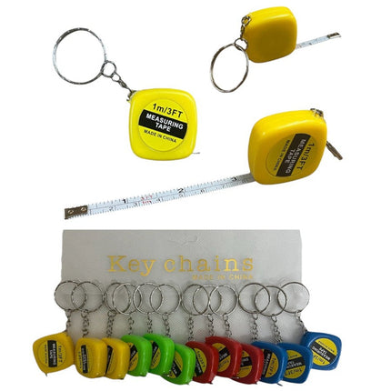 Mini Measuring Tape Key Chain KC5909-3 (12PC)