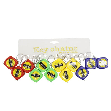 Mini Measuring Tape Key Chain KC5909-3 (12PC)