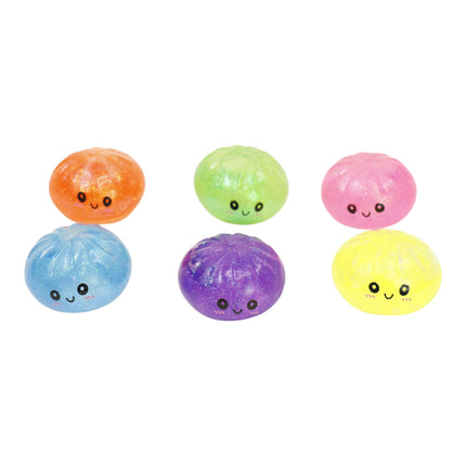 Mini Sugar Glittered Squishy Dumpling With Steamer SQ6606-6 (24PC)