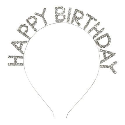 Iron Alloy Rhinestone Happy Birthday Head Band HB101 (12PC)