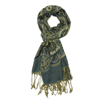 Metallic Pashmina Circle Pattern SCF3719-35 (12PC)