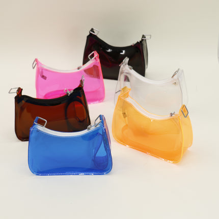 Women Transparent Tote Shoulder Bag JB6206-1 (12PC)