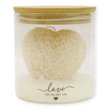 Rose Flower Heart Clusters Aesthetic Scented Candle SS51016-5 (12pc )