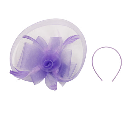 Kentucky Derby & Tea Party Flower Feather Hat FF805 (3PC)