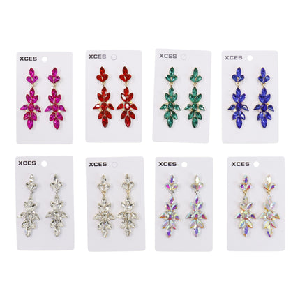 Oval Crystal Drop Bridal Earring JE7304 (3PAIR)