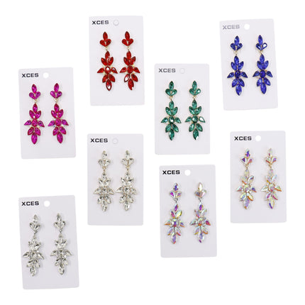 Oval Crystal Drop Bridal Earring JE7304 (3PAIR)