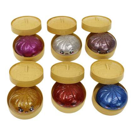Rainbow Glitter Jiggly Bun Squishy Dumpling SS6505-4 (12PC)