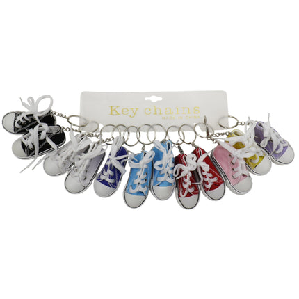 Cute Classic Canvas Rubber Sole Sneakers Car Bag Pendant Key Chain KC5909-4 (12PC)