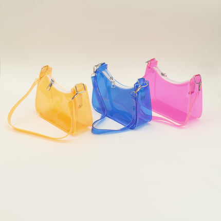 Women Transparent Tote Shoulder Bag JB6206-1 (12PC)