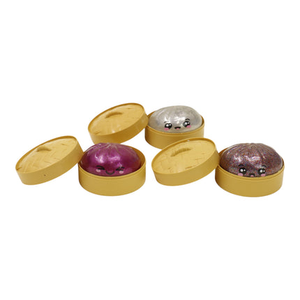 Rainbow Glitter Jiggly Bun Squishy Dumpling SS6505-4 (12PC)