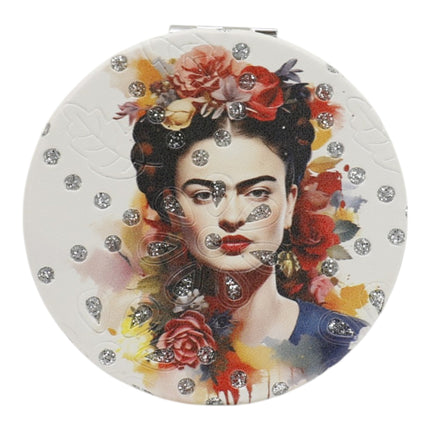 Frida Kahlo Glitter Circular Compact Makeup Mirror JM6423-29 (12PC)