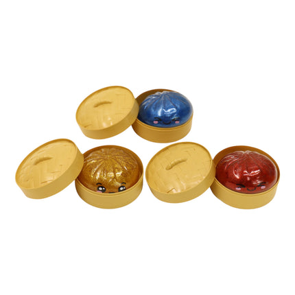 Rainbow Glitter Jiggly Bun Squishy Dumpling SS6505-4 (12PC)