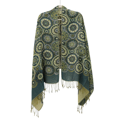 Metallic Pashmina Circle Pattern SCF3719-35 (12PC)